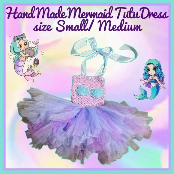 Dresses | Whimsical Handmade Mermaid Tutu Dress Size M | Poshmark